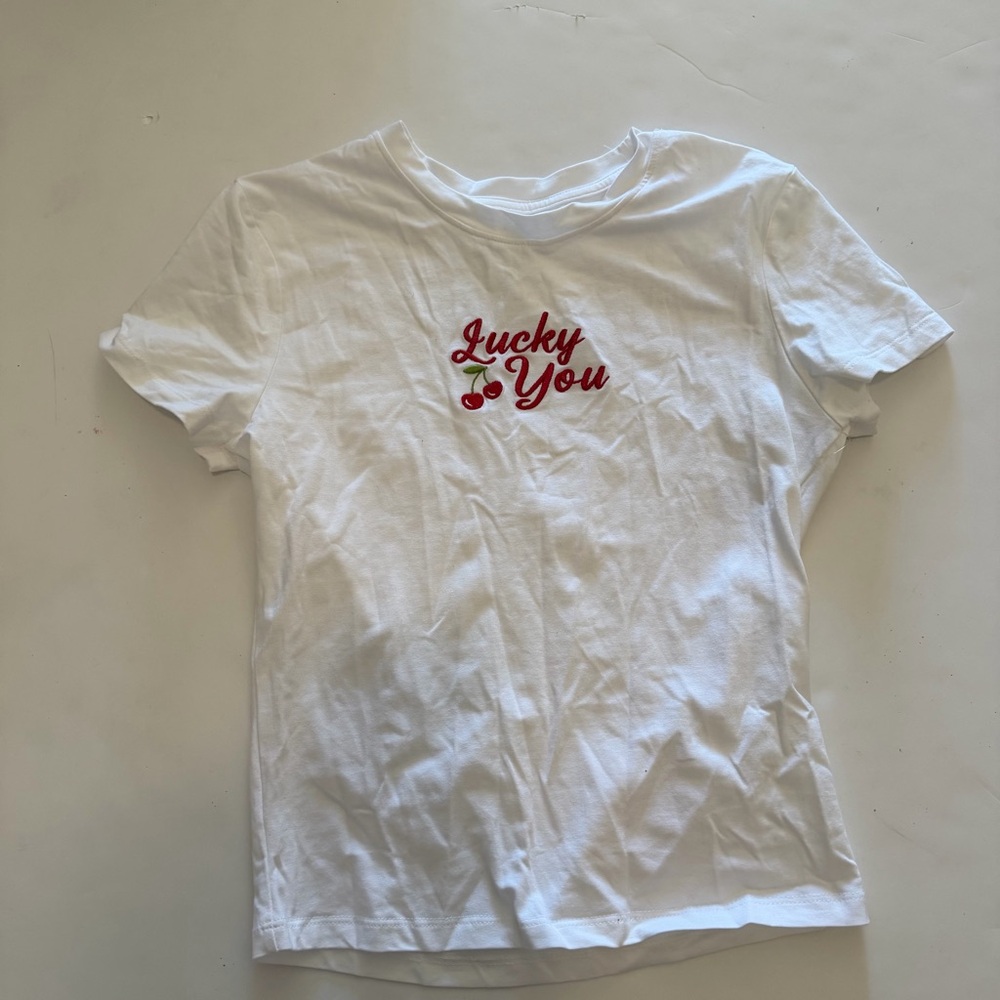 Charming Lucky You White T-Shirt